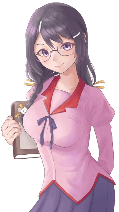 なんでも教えてくれそうな羽川さん描きました。 