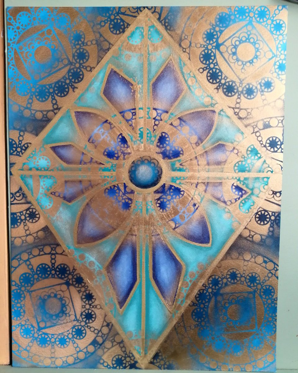Just completed. Final piece inspired by #Mediterranean #islamicart #islamicgeometry #Spain #Andalucia #Islamicpattern