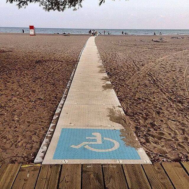 What every major beach should have. #DisabilityRights #HumanRights