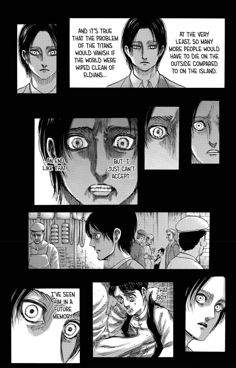 • the legend ch. 123.we all know what happened before this event took place. what happened in 131, yes. then eren asked mikasa, "what am I to you?" which didnt go as he expected. he asked for comfort, just like he always did, to mikasa. fr i cant say anything more abt this.