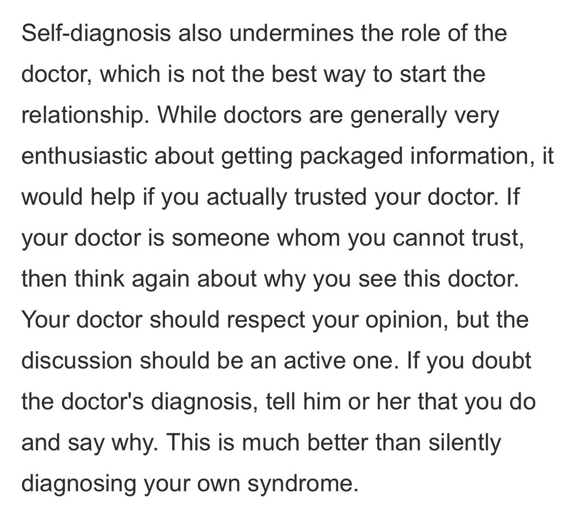 these are the main reasons kenapa jangan self-diagnose, selain sebab yang lain dimana ada some ppl said self-diagnose ibarat anda memperlekehkan kerja psychiatrist dan seolah olah anda misuse word itu because what about patients yang betul2 didiagnose??