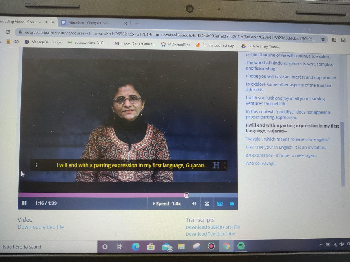 chaoticsince96's tweet image. My Harvard course Professor, Prof. Shukla-Bhatt is a Gujarati and she said Aavjo in her farewell video and everything #EdxOnline @edXOnline