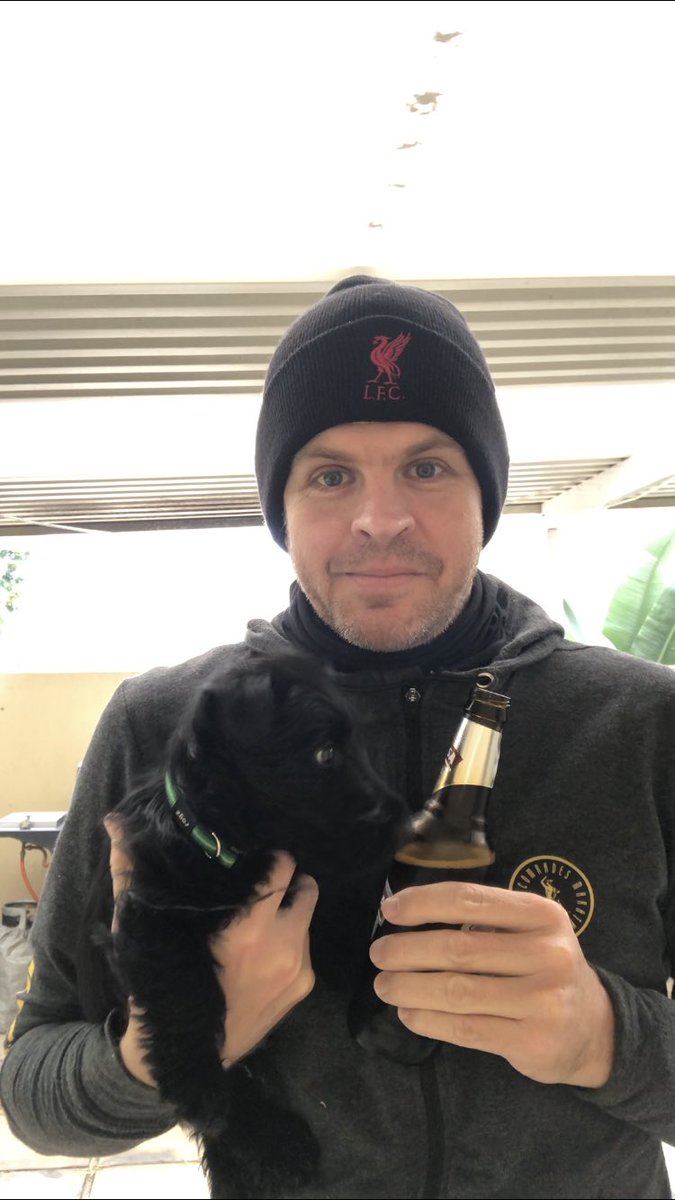 Beer and a braai with my little guy. #YNWA