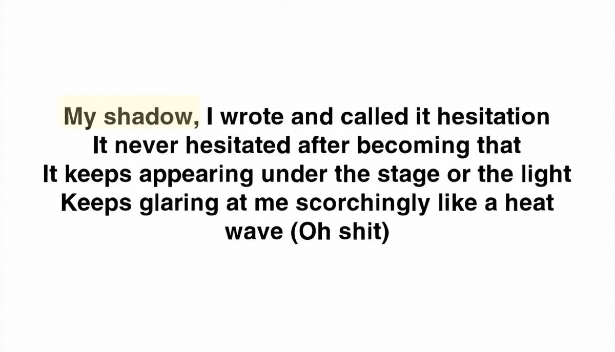 this verse refers Jungian theories (with "shadow" being one aspect of the personality) but the lyrics also support the idea that "shadow" refers to anxiety or anxious thoughts. namjoon stated in a 2018 interview that "anxiety is like a shadow" ( http://docs.google.com/document/d/1GVr1ov4ZDcGDO9dUbH8hHsR3cNJaKZtMXSyD0u6GVKY/edit)