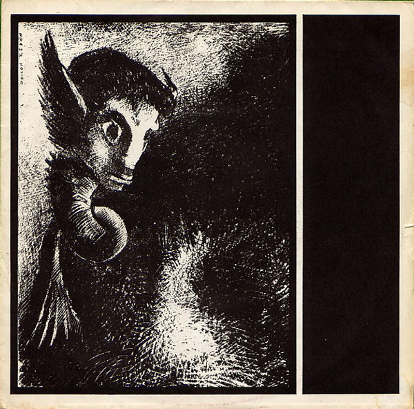 The Art of Album Covers ."La Chimère regarda avec effroi toutes choses' (The Chimera Regarded All Things with Terror) - 1886.By French artist Odilon Redon.Used by Magazine on 'Shot By Both Sides' released 1978