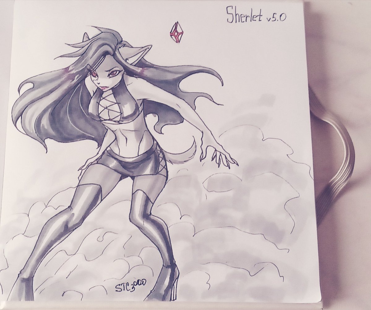 Stc3000Artist's tweet photo. #STC3000 #Sherlet #MyCharacter #TraditionalArt #Anthro https://t.co/KUxKrlubyH