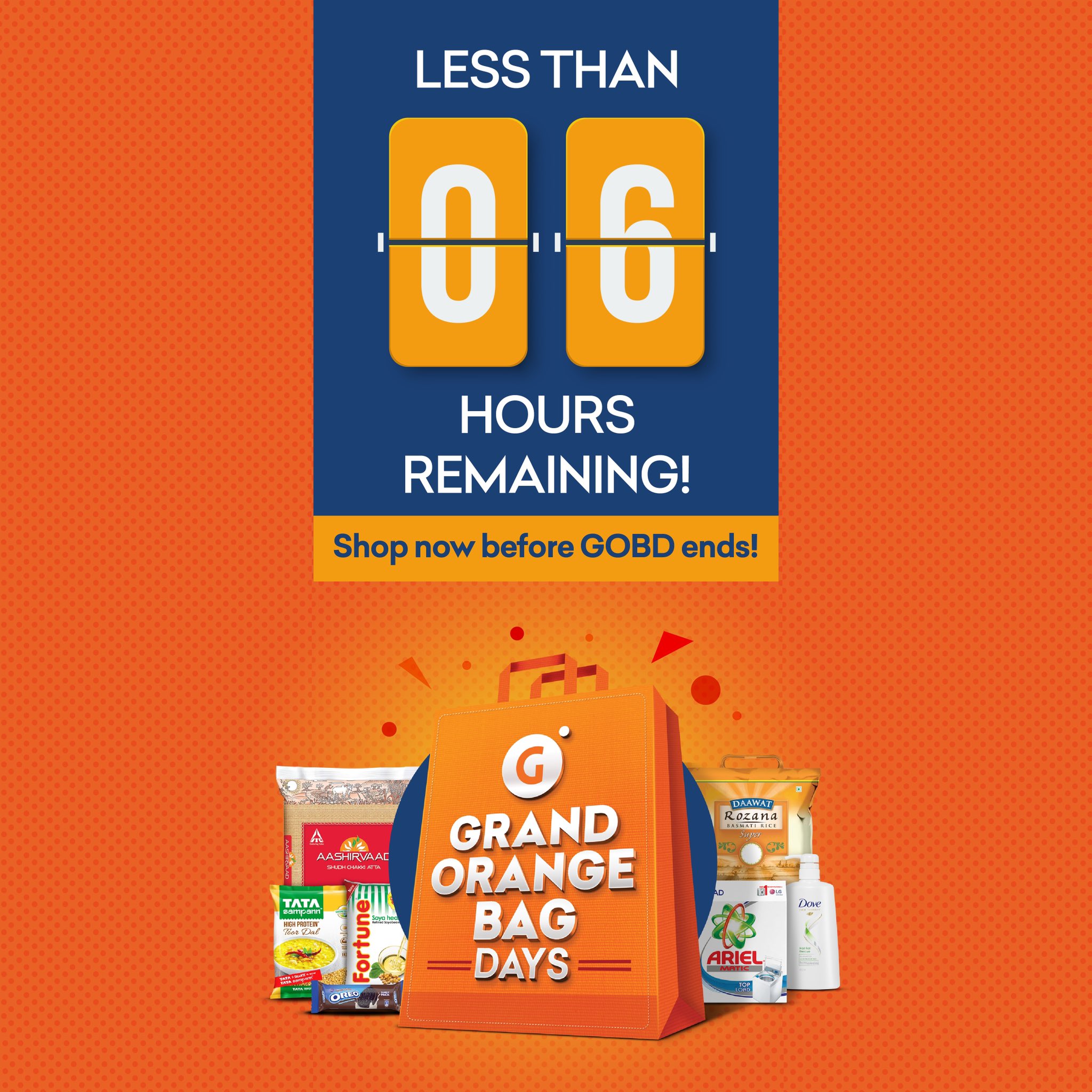 Blinkit Grand Orange Bag Days sale 18th26th August 2023 Upto 100  cashback on Grocery Shopping
