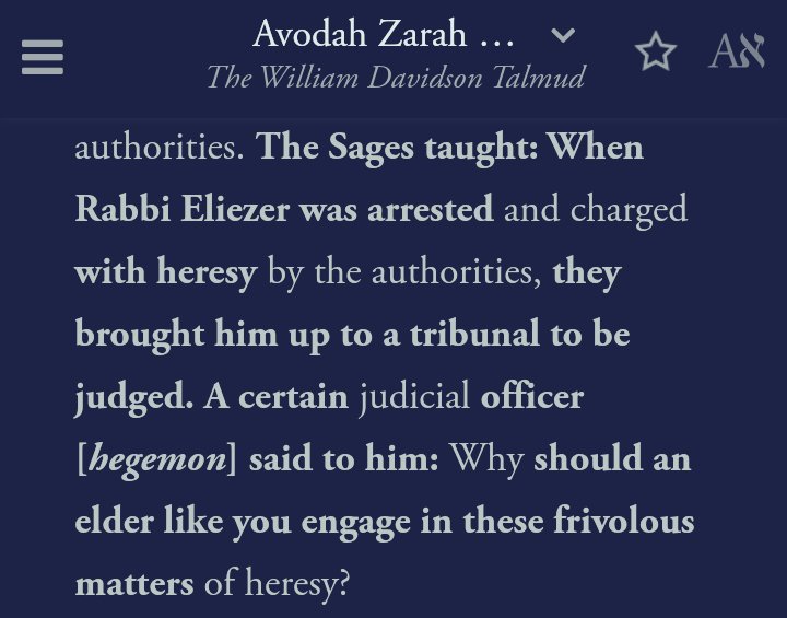 Overshadowed by the Jesus reference is Eliezer. His role in Oven of Akhnai and here mentioned in same sentence as Jesus seems important.Topic discussed Deuteronomy 23:19 money and prostitutes. Unlawful sex metaphor for idolatry, possible Mary Magdalene reference as well.