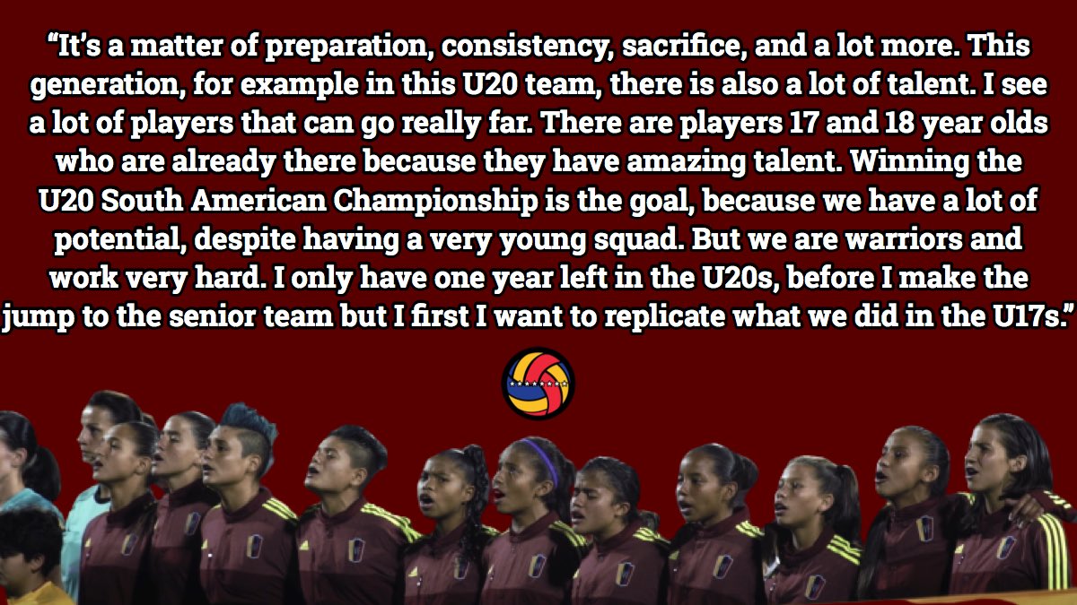(continued)...With the my U17 generation, I had the chance to share the field with Deyna, Daniuska, Veronica, and all of those talented players. We had such a great team, we did really well, thank God, because of all of the hard work that we put in.  #vinotinto  #venex (16/17)