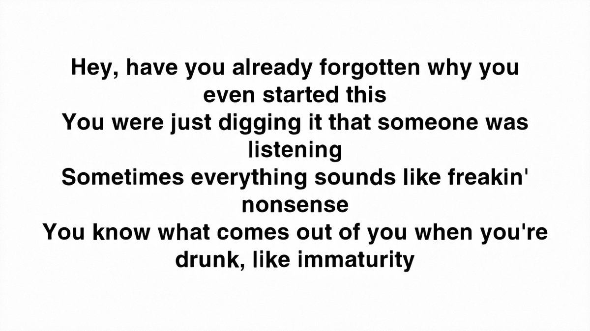 the next verses represent his "shadow" talking, as suggested by the self-critical tone. this ties into Jungian theory (where "Shadow" in the very simplest terms is a dark, negative aspect to the personality), but also supports the "shadow" as anxiety interpretation, as well