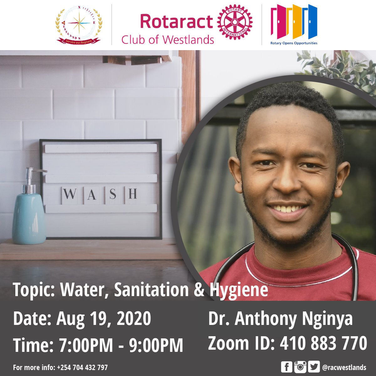 racwestlands's tweet photo. WASH is the main area of focus within Sustainable Development Goal 6 (SDG 6) due to its fundamental role in public health and therefore in the future of sustainable development.
Join us on Wednesday ( 19th Aug  ) from 7:00 PM - 9:00 PM as we hear from Dr. Anthony Nginya. #SDG6 https://t.co/gs86w64GOO