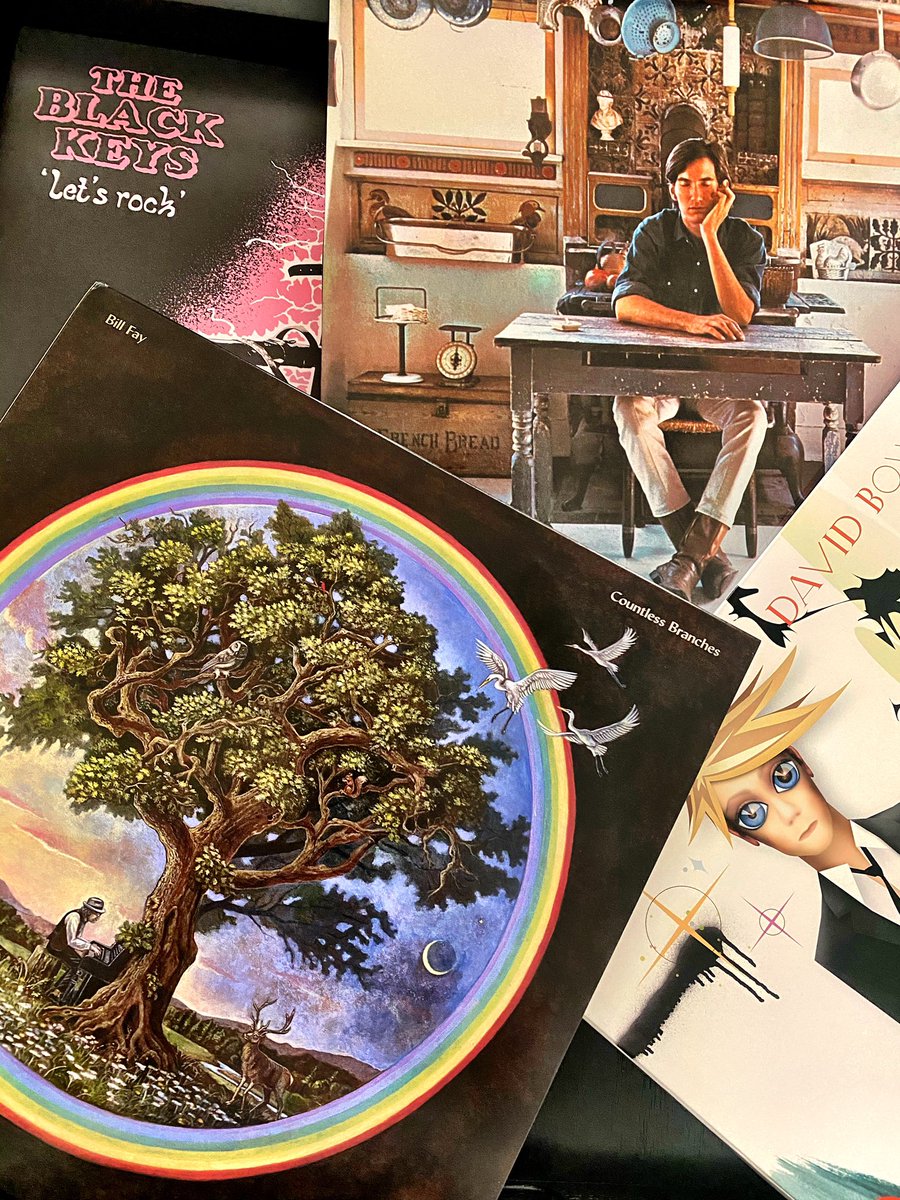 JBMatthews's tweet photo. Sunday selections. What are you spinning or streaming today? 

#Vinyl #vinylrecords 
 #BillFay #CountlessBranches #TownesVanZandt #BlackKeys #LetsRock #Bowie #Reality https://t.co/TLLrq19VqT