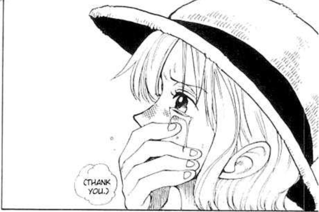 His anger and dialogue Also Nami is looking cute in Straw Hat lol