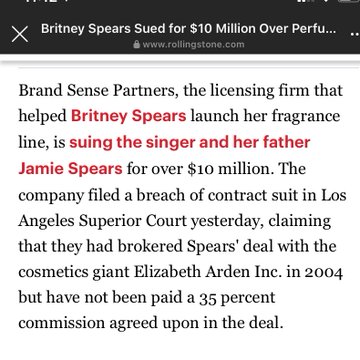 Lou Taylor's other company Tri Star Sports & Entertainment was sued in 2011 by Elizabeth Arden, who helped launch Britney's billion dollar perfume line. END THE CONSERVATORSHIP