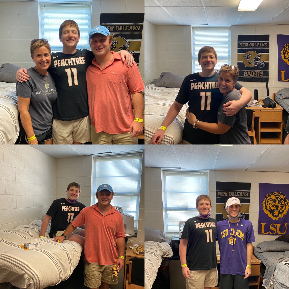 Huge thanks to <a href="/ChelleWabrek/">Chelle Wabrek</a> and our oldest son, Asher, for getting our youngest son, Trillin, moved into LSU today for his freshman year (2020-21) with a smile on his face! Hopeful for a complete first semester in Baton Rouge. #GeauxTigers #StayPositiveTestNegative