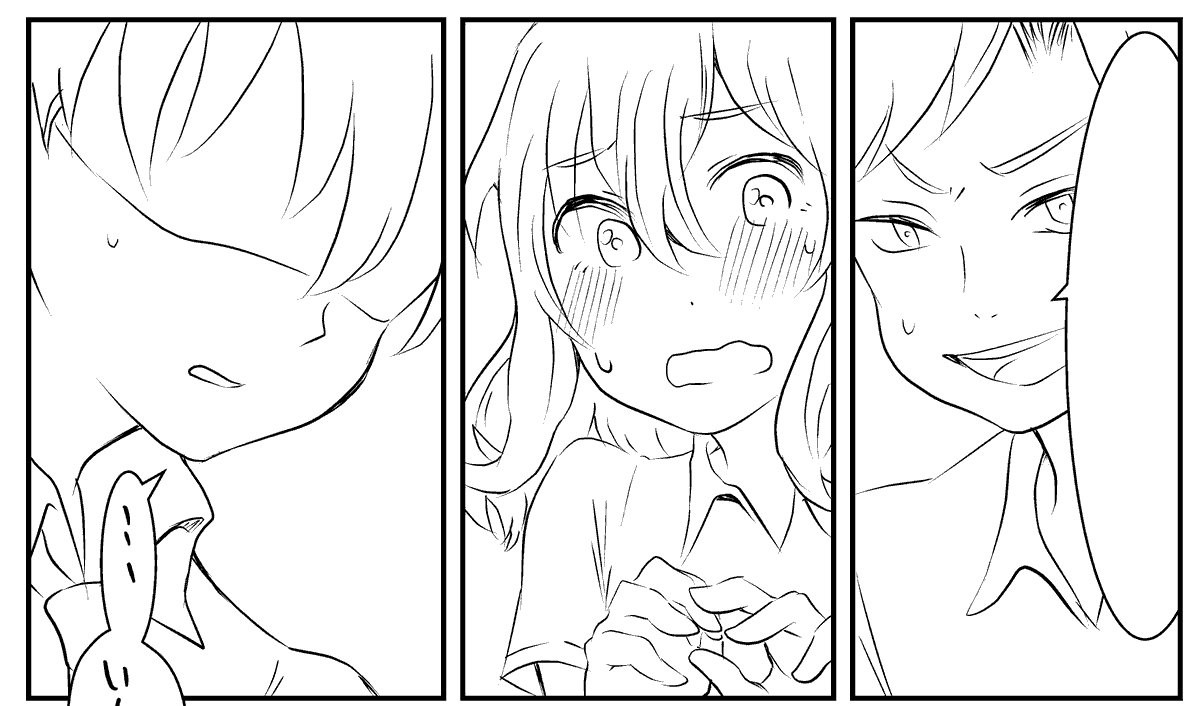 今日描いたむげちゃんたち
あともう少しで6話目のペン入れ完了です 