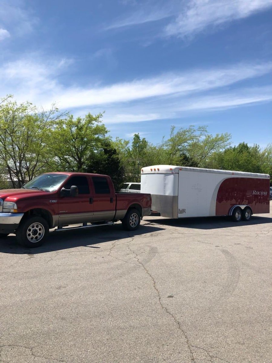 STOLEN TRUCK AND TRAILER please keep an eye out for my lil cousins race trailer. Was taken today while at church.  It has racecar and all spares inside. Please share