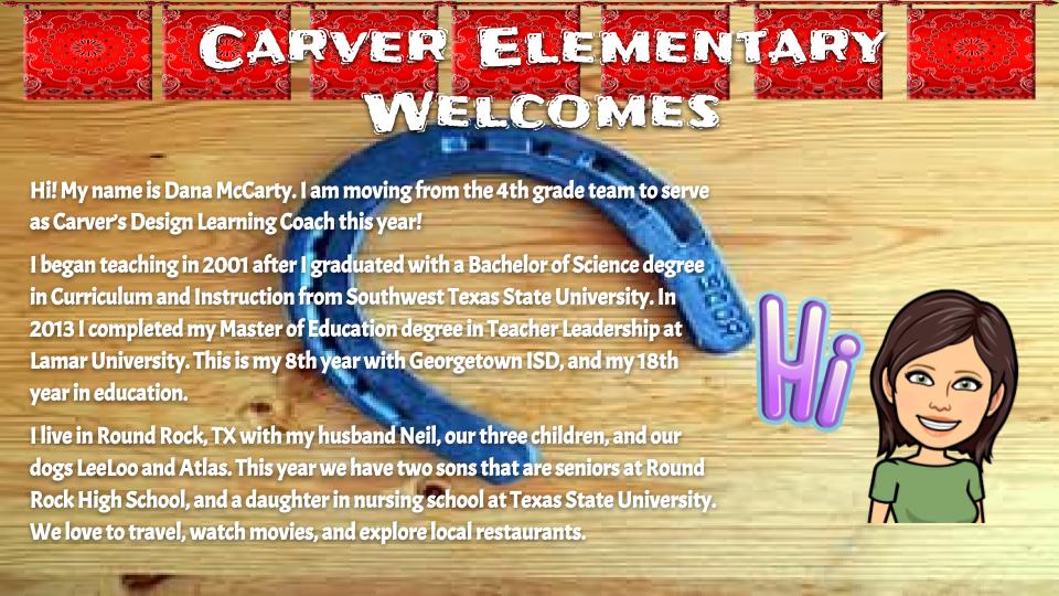 LibraryCarver's tweet photo. Carver Elementary is excited to highlight some familiar faces in new positions and to introduce our new team members! #WeAreGISD #GoodThingsGISD https://t.co/DhUpI8Mqai