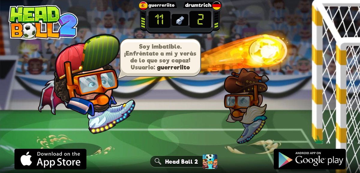 Busco a alguien con quien luchar en Head Ball 2. Mi nombre de usuario es guerreriito. ¡Ven y juega conmigo! Puedes descargar el juego en > app.adjust.com/7lb0aee_oovl5up #headball2 <a href="/HB2Official/">Head Ball 2</a> Necesito rival digno✌🏽