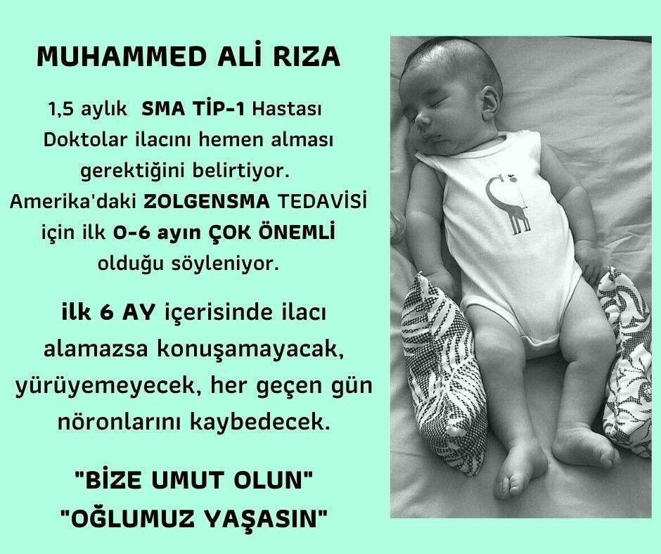 ResulDndr's tweet photo. @maliyeumutol
Muhammed Ali Sma hastası ve bizlerin desteğin bekliyor.
#MuhammedAliyeUmutOl 
İmkanı olan herkes destek olmalı.
Yardımlarınızı bu sayfadan yapabilirsiniz:
https://t.co/KpSBr3rfac https://t.co/1sS2K6oR4J