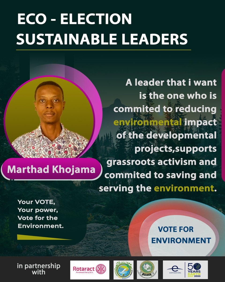 Environment for nature

<a href="/EwatOfficial/">ewat_official</a> @EarthDayAfrica1 <a href="/Ghaamid_Mavura/">Ghaamid Abdulbasat</a> @EarthDayNetwork <a href="/eliyajanikila_/">Eliya Nyonga JANIKILA</a> @arownstateofarts
<a href="/ICRAF/">World Agroforestry</a>