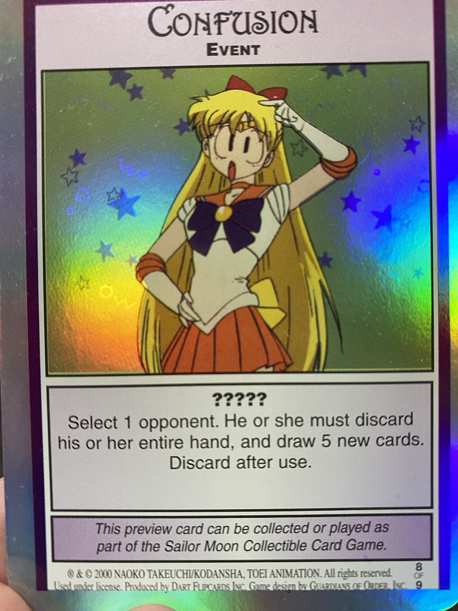 Guess who found some holographic Sailor Moon trading card game cards!  I  think the Sailor Venus one is my favorite.