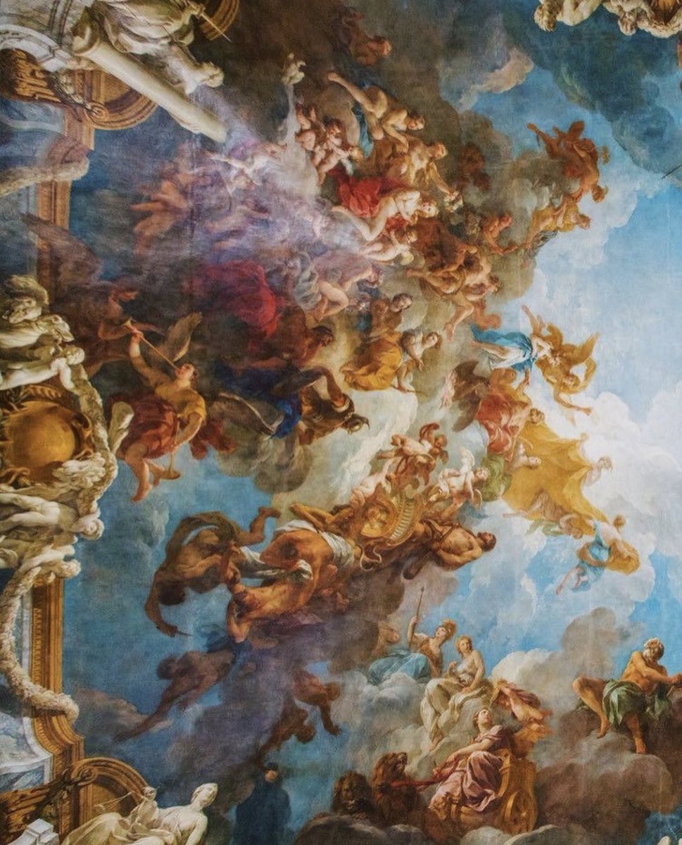 godfulmind's tweet photo. Versailles painted ceiling https://t.co/BN01f3fGCy