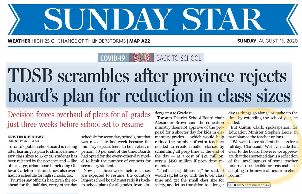 So let’s get this straight-<a href="/tdsb/">Toronto District School Board</a> proposed a way to save a ton of money and reduce class sizes by moving teachers PT to the end of the school day (so kids go home 48mins early) and <a href="/Sflecce/">Stephen Lecce</a> said NO and it’s being blamed on teachers unwillingness to be flexible!? 🤦🏻‍♀️