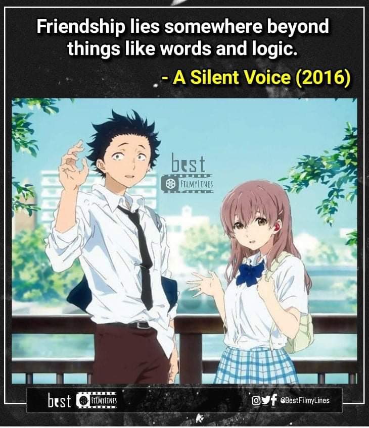 Best Filmylines On Twitter A Silent Voice 2016 Dir Naoko Yamada Asilentvoice Japanese Animation Animated Hollywood Hollywoodmovie Hollywoodmovies English Cinema Movie Film Dialogue Dialogues Quote Quotes Webseries Tvseries