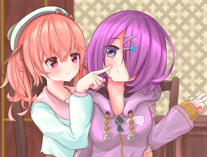 ?「ねぇもっと笑ってよ～」
?「やめてください～」

 #ふたばあーと 
#あずきそあーと 

お題箱からでした
ありがとうございます!

#odaibako_0703Pennginn https://t.co/uSJfSCfQo0 