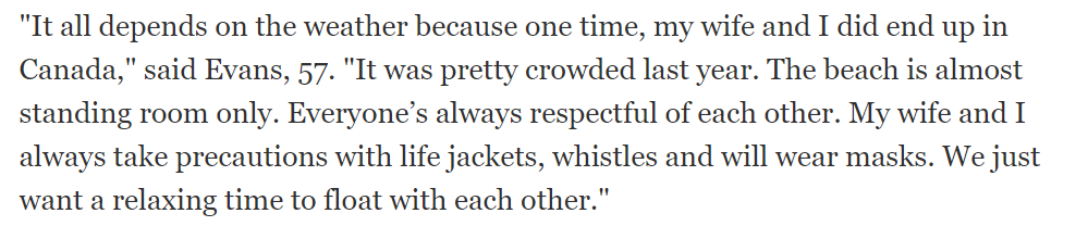 J__Donner's tweet image. and @PortHuronPolice : 6 000+ deaths in Michigan, 53 deaths in St. Clair County *alone*....and the beach "is almost standing room only."

What could go wrong in a pandemic?  🤦‍♀️ 

#sarnia #porthuron #FloatDown #Covid19