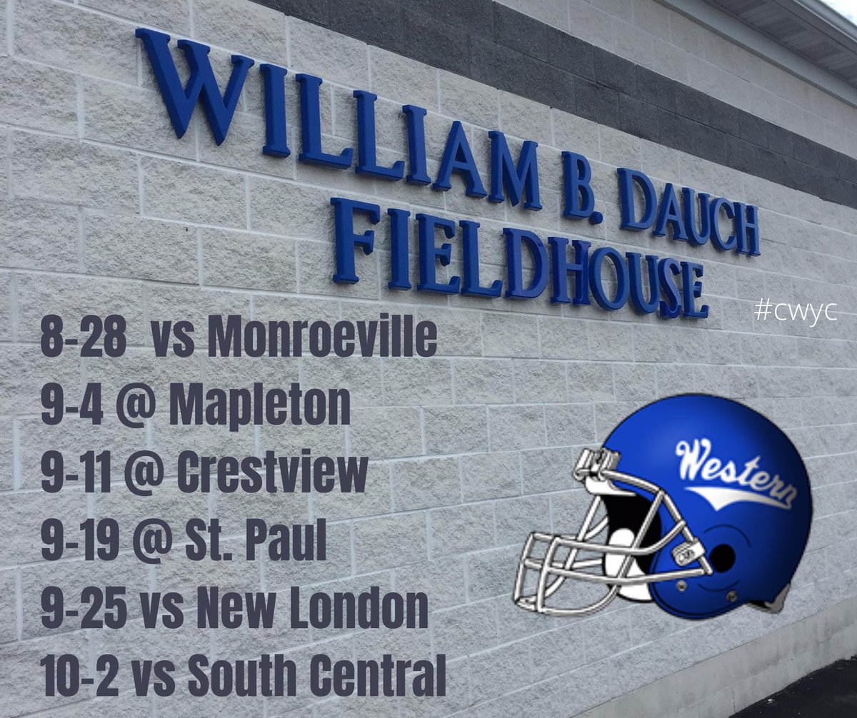 wrriderfootball's tweet photo. Updated schedule!  #cwyc https://t.co/9XgLXzPkpW
