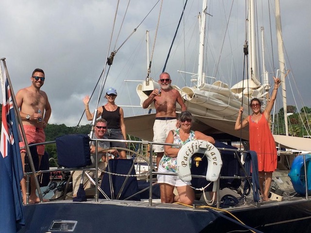 After a great charter onboard Pacific Wave it's time for a group photo. Explore the stunning #Caribbean islands in style sy-pacificwave.com #GrenadinesYachtCharter #BVIYachtCharter