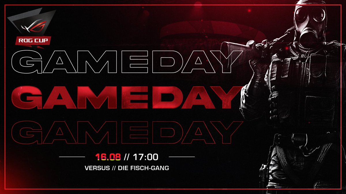 📢ROG CUP📢

Our R6S guys are also heading into the action today. In #ROGCup the players around <a href="/Anguish_R6/">LulW</a> and Co. want to prove their skills.

The first opponent has also already been decided.

⏰17:00
⚔️#DieFischGang
🛡️ @OPLeagueEU 

#AhuAres⚔️ @OPLeagueEU #ROGCup <a href="/asusrogde/">ASUS ROG DACH</a>