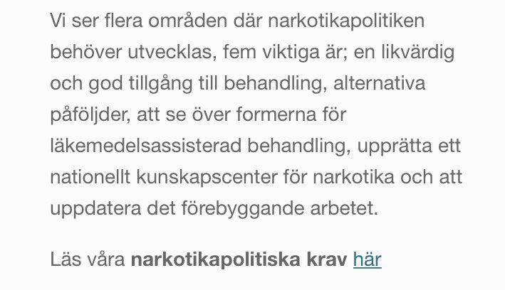 Att mycket behöver utvecklas inom nuvarande narkotikapolitik står helt klart. Här finns fem förslag att börja med, som vi föreslog regeringen för nästan ett år sen. drive.google.com/file/d/13ere7h…