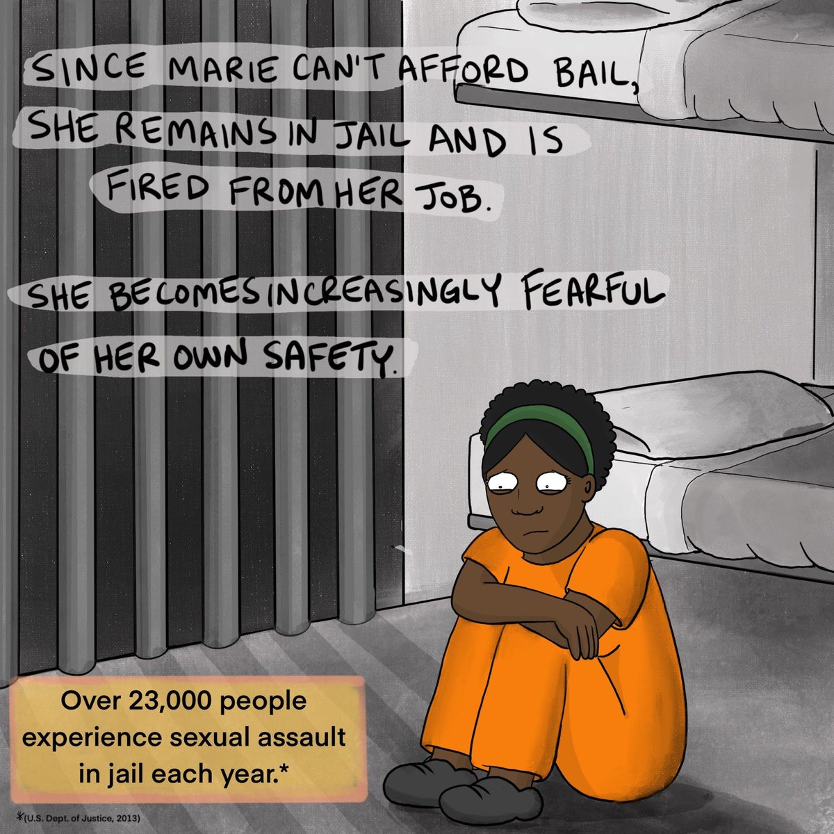 Marie and Sarah have very different experiences with bail. Guess whose story has a happier ending... ⁣⁣ #endcashbail  #blacklivesmatter    #freedomshouldbefree