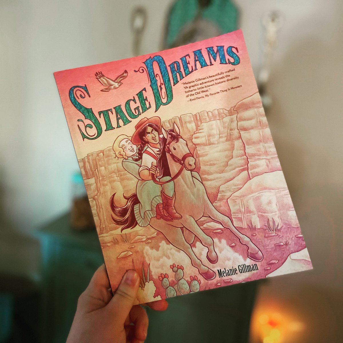 thenextgenlib's tweet photo. I absolutely adored this YA #graphicnovel set during the #wildwest by @melgillman #stagedreams stars Flor, a #latinx outlaw & Grace, a #trans runaway on a quest to thwart a Confederate plot in the NM territory. Such an awesome #western #adventure #lgbtq ๐ณ๏ธโ๐ https://t.co/ShgeoyKLff