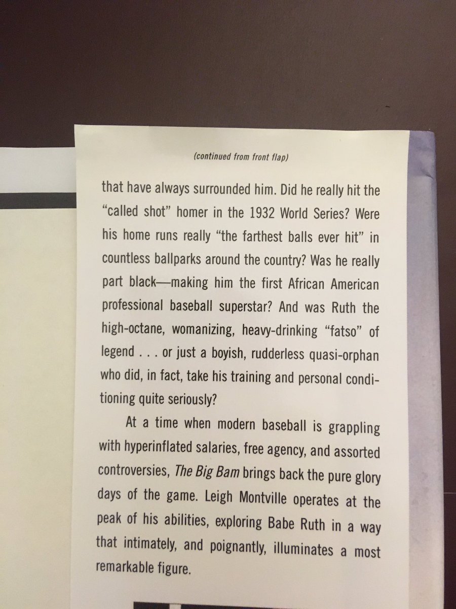 Suggestion for August 16 ... The Big Bam: The Life and Times of Babe Ruth (2006) by Leigh Montville.