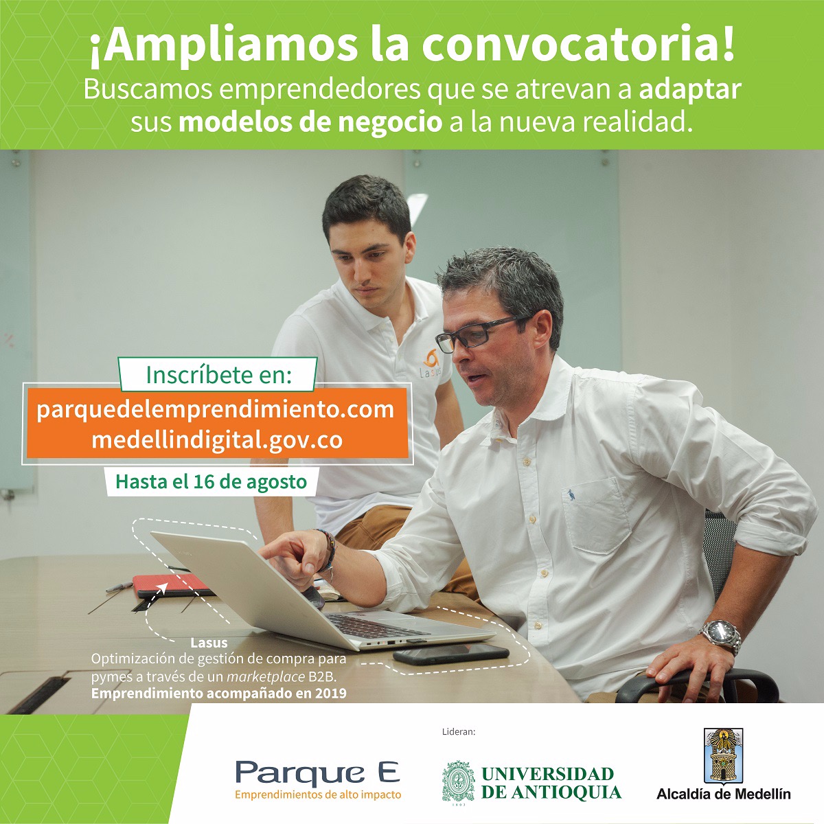AlcaldiadeMed's tweet photo. ¡Quedan pocas horas para inscribir tu iniciativa en #ParqueE! Buscamos emprendedores que enfrenten el cambio con ideas innovadoras, que quieran aprender a adaptarse a la nueva realidad y hacer crecer su empresa. Más información 📲 https://t.co/1nvlXpRXwo.
#EmprenderNosMueve https://t.co/ubnnUJ0i8l