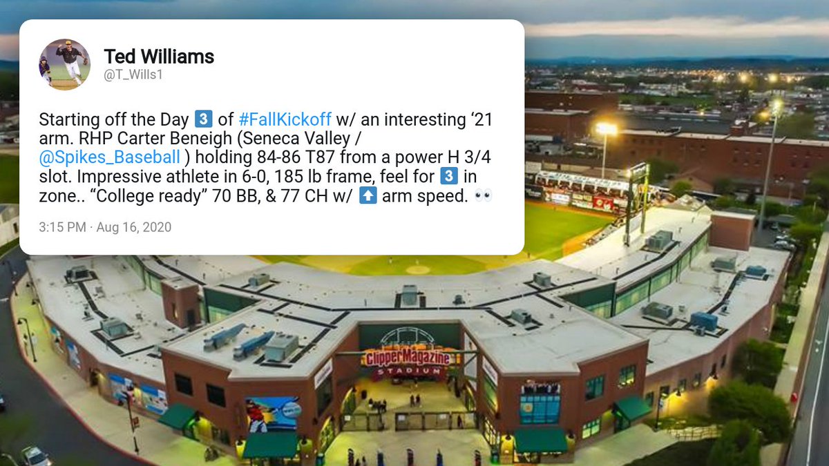 PrepBaseballPA's tweet image. Day Three Scout Blog from the PBR #FallKickoff Showcase at Clipper Magazine Stadium is now live ... bit.ly/2CvybwL #BeSeen @T_Wills1 @DanCevette @prepbaseball