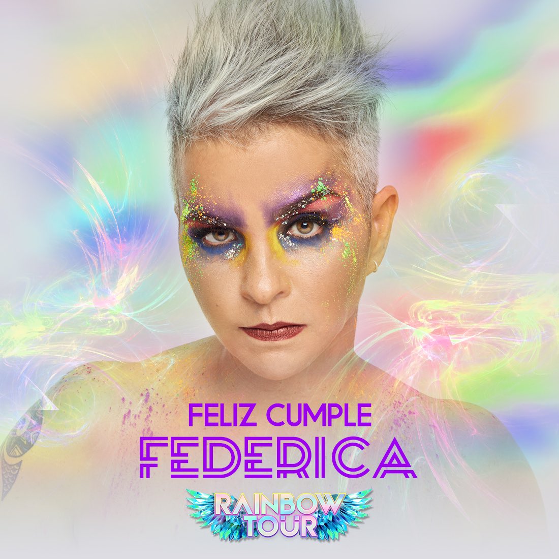 RainbowTourMX's tweet photo. Felicidades querida @Federicaq, que tengas un domingo de cumpleaños lleno de amor, sonrisas y apapachos ✨ ¡Disfruta! 🌈 https://t.co/Lhyylr2yjU