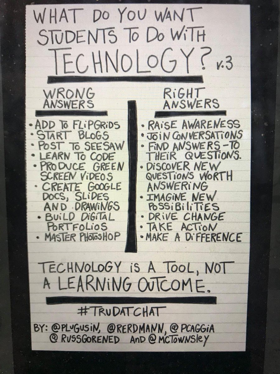 “Borrowed” this pic today as it truly resonated with me as a tech coach. As we enter the 20/21 school yr. let us remember how tech can help build connections and increase discovery during uncertain times. It is not about the tool, but the purpose it can serve.