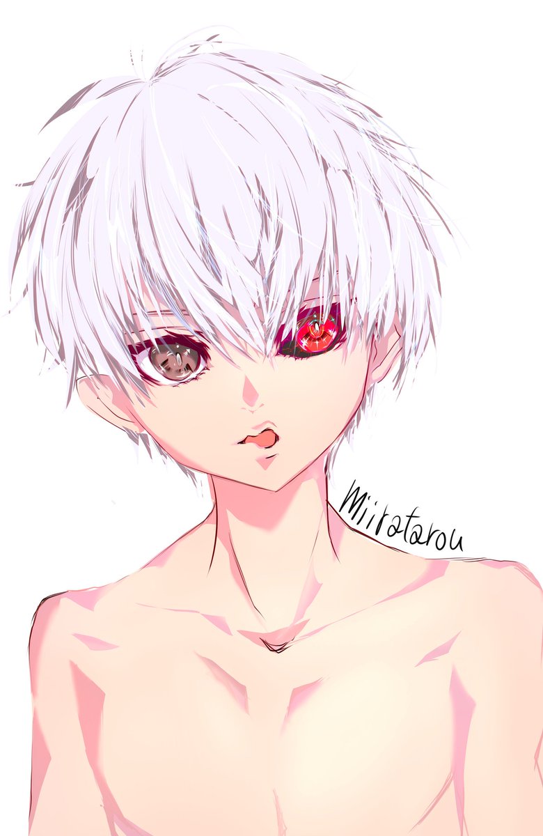 ミイラ太郎 可愛い感じの白金木 金木研 白カネキ 東京喰種 絵描きさんと繫がりたい イラスト王国 Drow Illustration