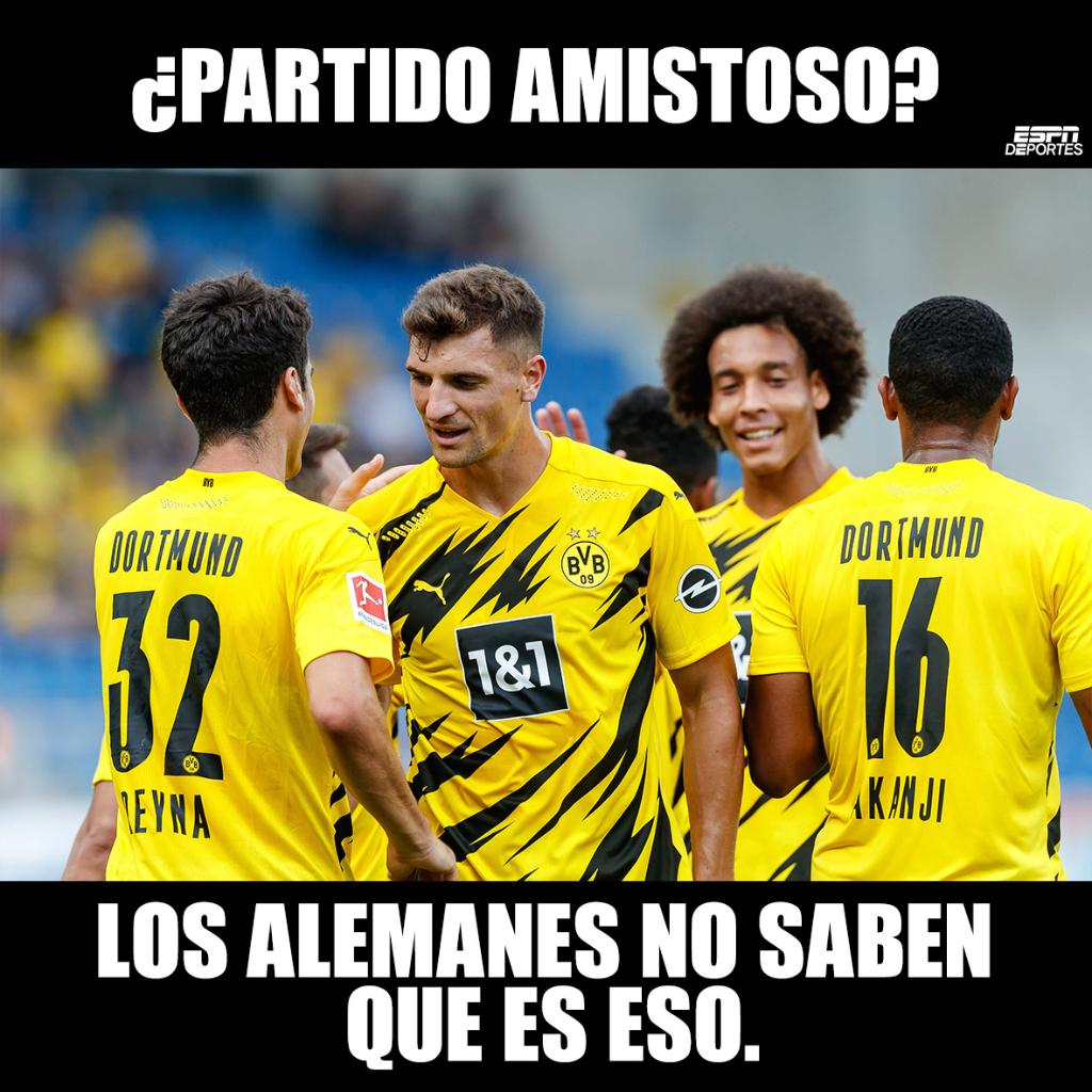 ESPNDeportes's tweet photo. El @BlackYellow aplastó al Austria Viena 11-2 en un partido amistoso. Como que ese resultado recuerda a otro, ¿no? 🤔 
#Borussia #ESPNDeportes #BVB https://t.co/Av0KyvhcW9