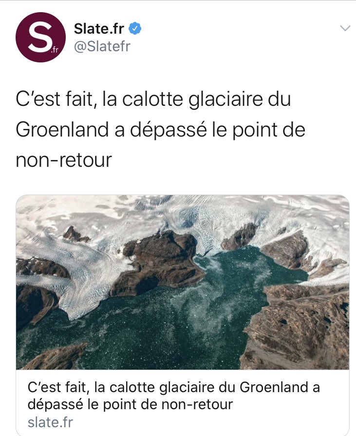 KarimaDelli's tweet photo. Le Groenland fond,la calotte glaciaire a dépassé le point de non-retour, l’#Amazonie brûle dans l’indifférence!Et certains osent insulter des écolos de Khmers verts ou d’Ayatollah verts! Ignorons les cyniques et sachez que nous sommes des millions à vouloir changer le monde ! https://t.co/3BT2mQ3ZQZ