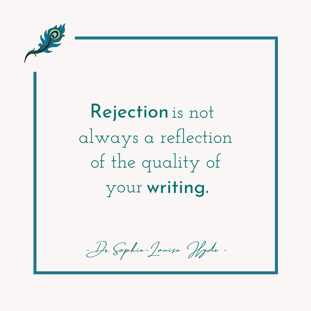 #Rejection isn't always a reflection of the quality of your #writing. Wise words from <a href="/HQ_Wordsmith/">Wordsmith_HQ</a>'s  @Sophie_L_Hyde!