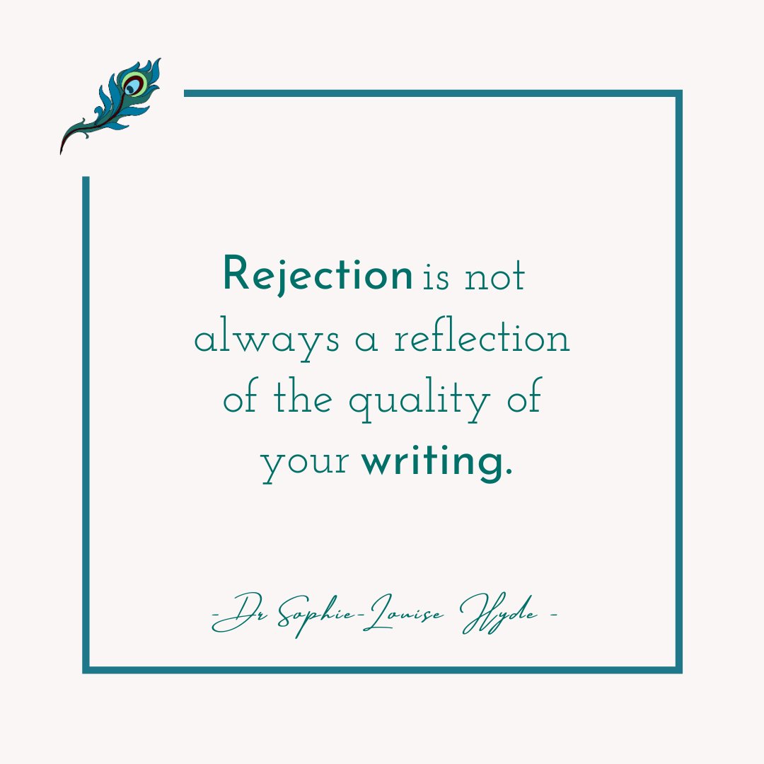 #Rejection isn't always a reflection of the quality of your #writing. Wise words from @HQ_Wordsmith's @Sophie_L_Hyde!