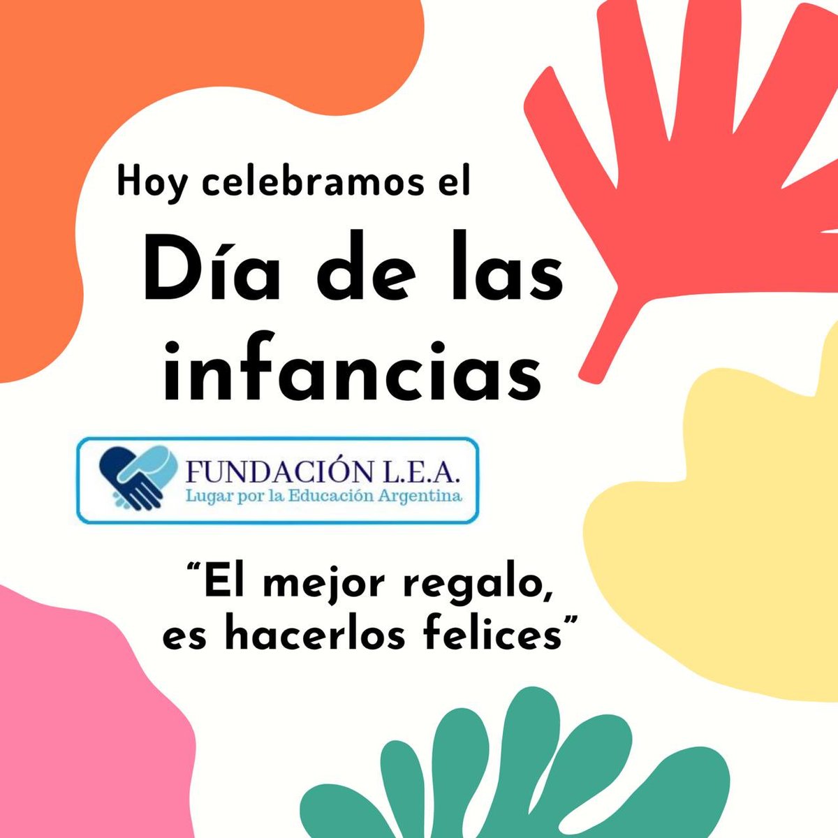 🎈 FELIZ DÍA DE LAS INFANCIAS!!!!

🎈Trabajemos todos juntos para que sean felices, sin estereotipos, que se sientan amados, regalemos abrazos risas y juegos que duren hs, busquemos compartir momentos de felicidad hoy y cada día!!