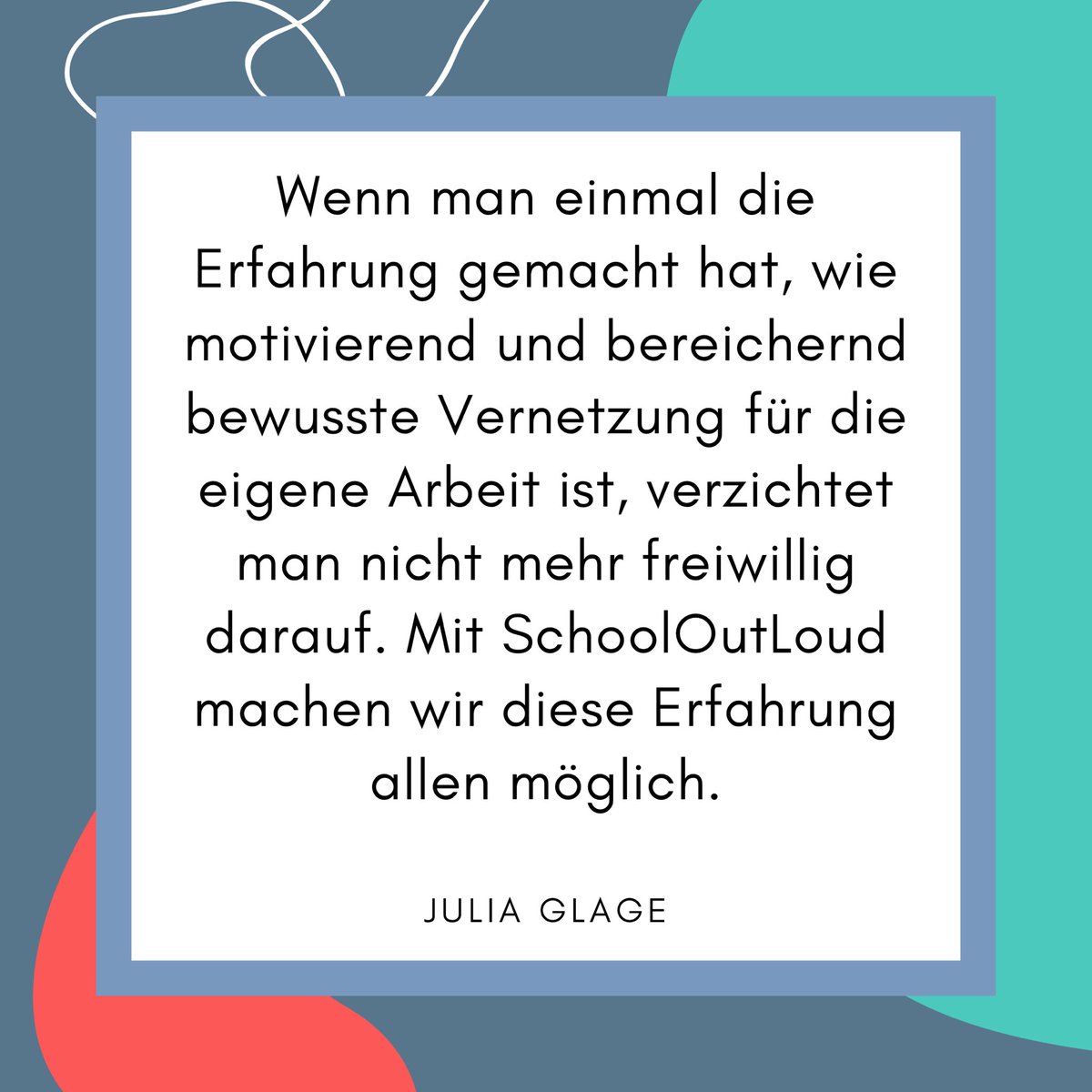 schooloutloud's tweet photo. Dürfen wir vorstellen: Julia Glage, als @Julelernt_lehrt im Twitter- und Insta-Lehrerzimmer unterwegs und unermüdlich im Bespielen unserer Social Media Kanäle. Für Julia kennt das Lehrer-Dasein keinen Feierabend, sondern ist definitiv Berufung. #twlz 
#teamwirksameschule https://t.co/x4p0uGqipb