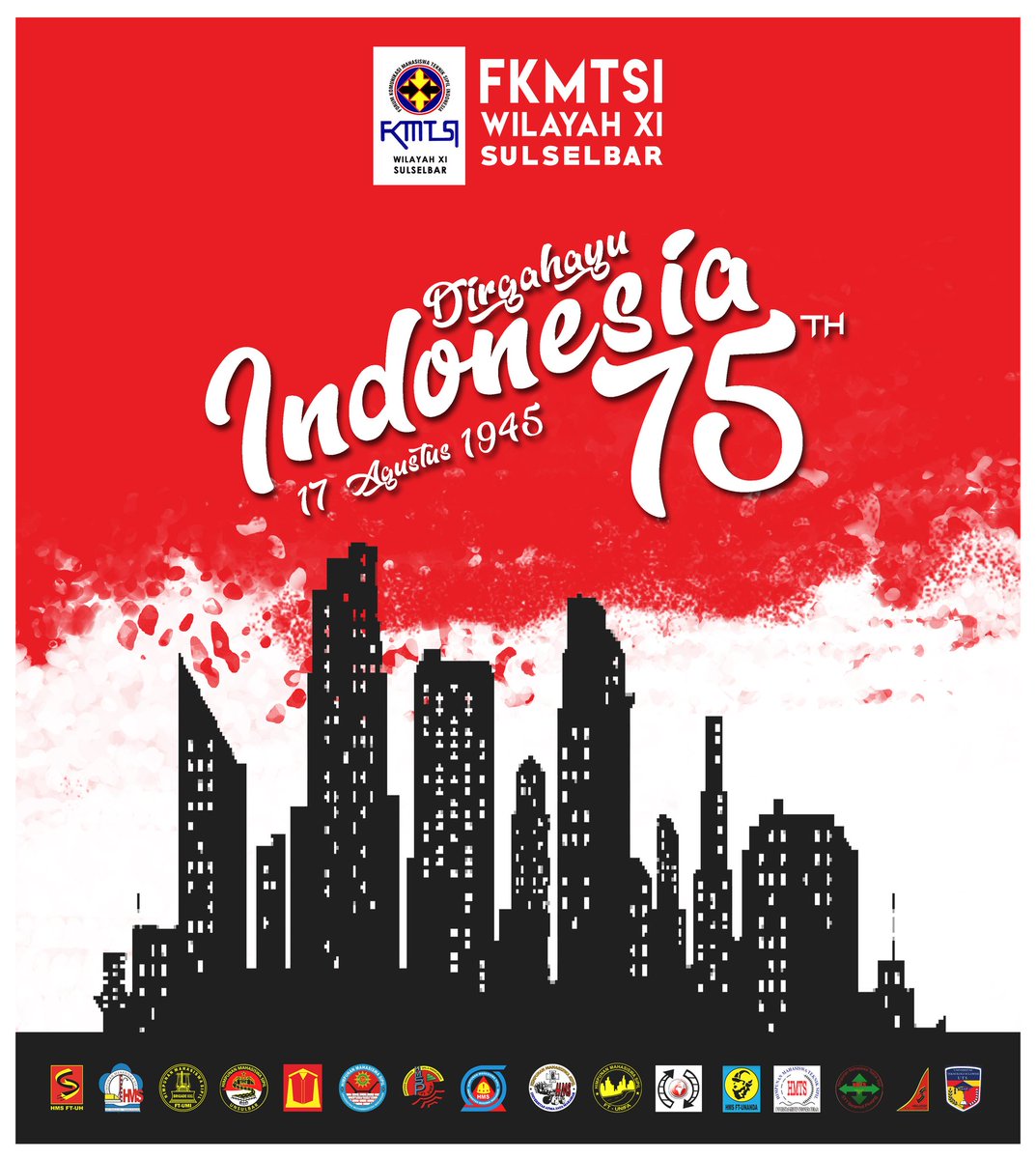 Kami dari Forum komunikasi mahasiswa teknik sipil indonesia wilayah XI SULSELBAR mengucapkan dirgahayu Republik indonesi yang ke 75 tahun